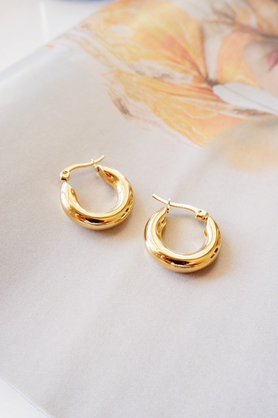 Waterproof - Gold plated hoops