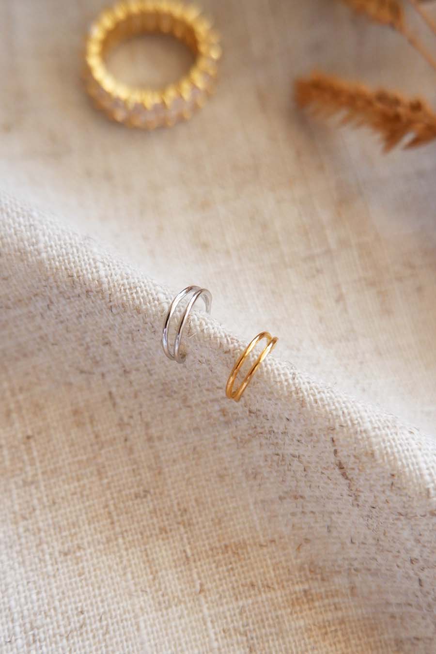 Double row nose ring