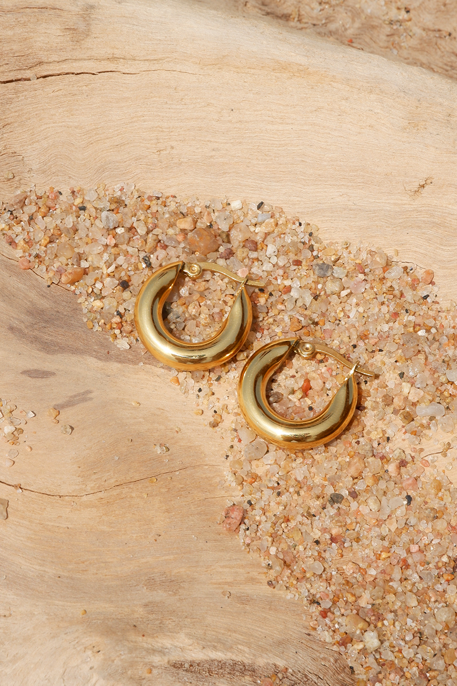 Waterproof - Gold plated hoops