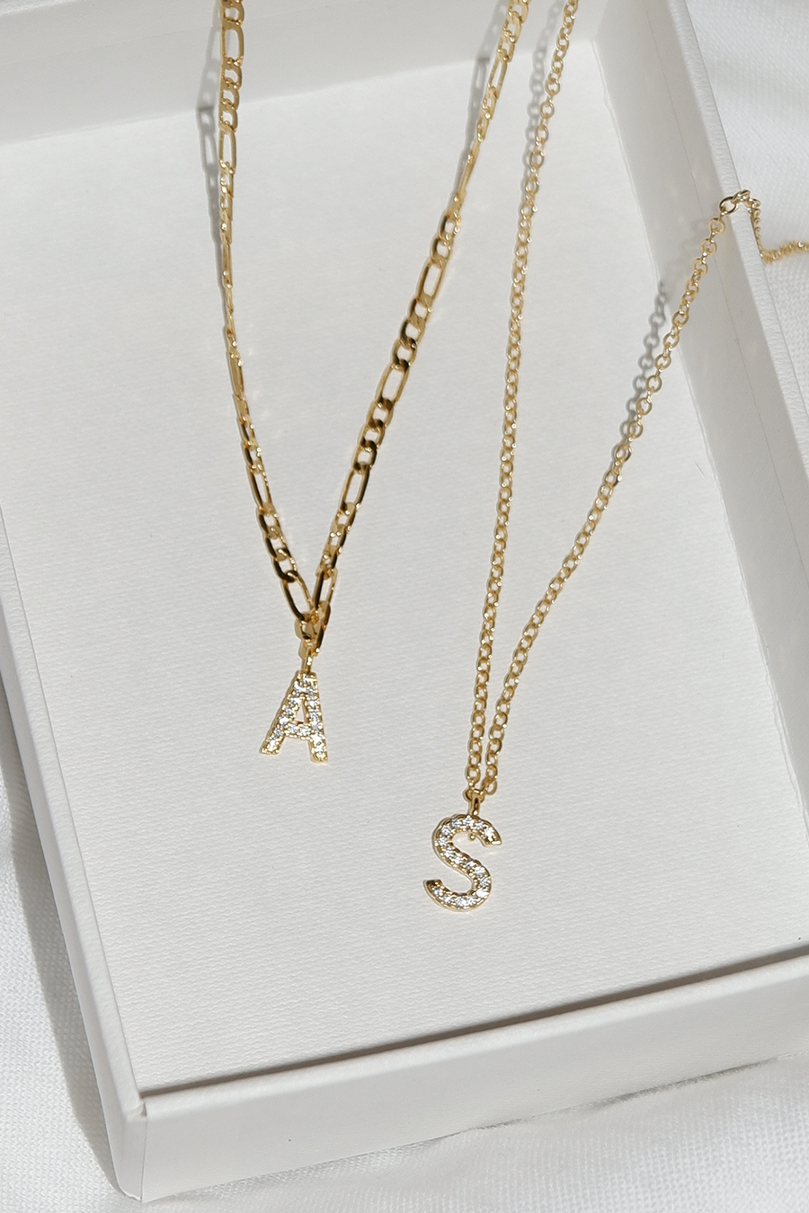 Pavé Letter charms