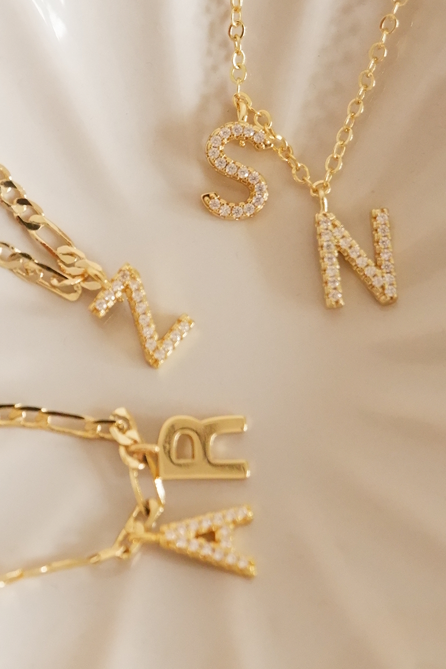 Pavé Letter charms