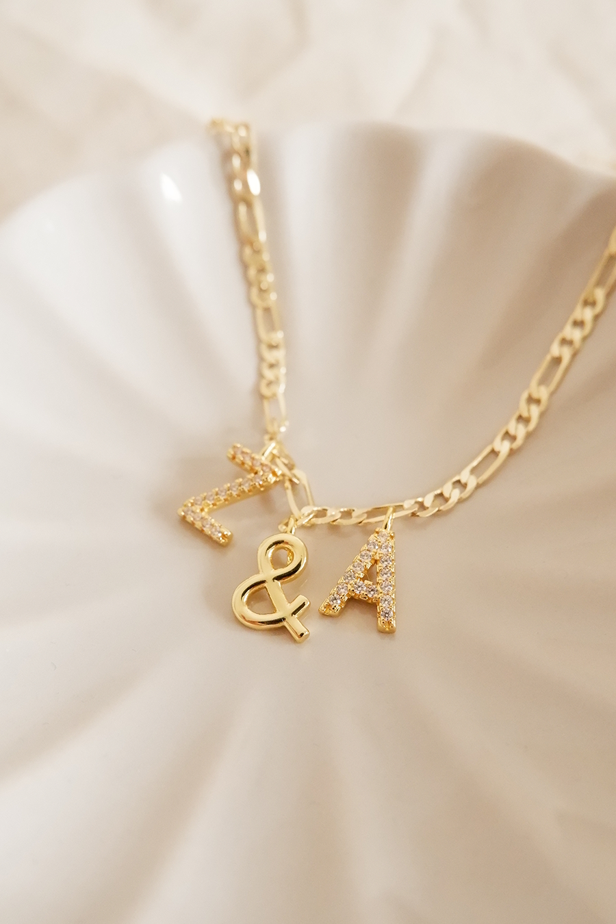 Pavé Letter charms