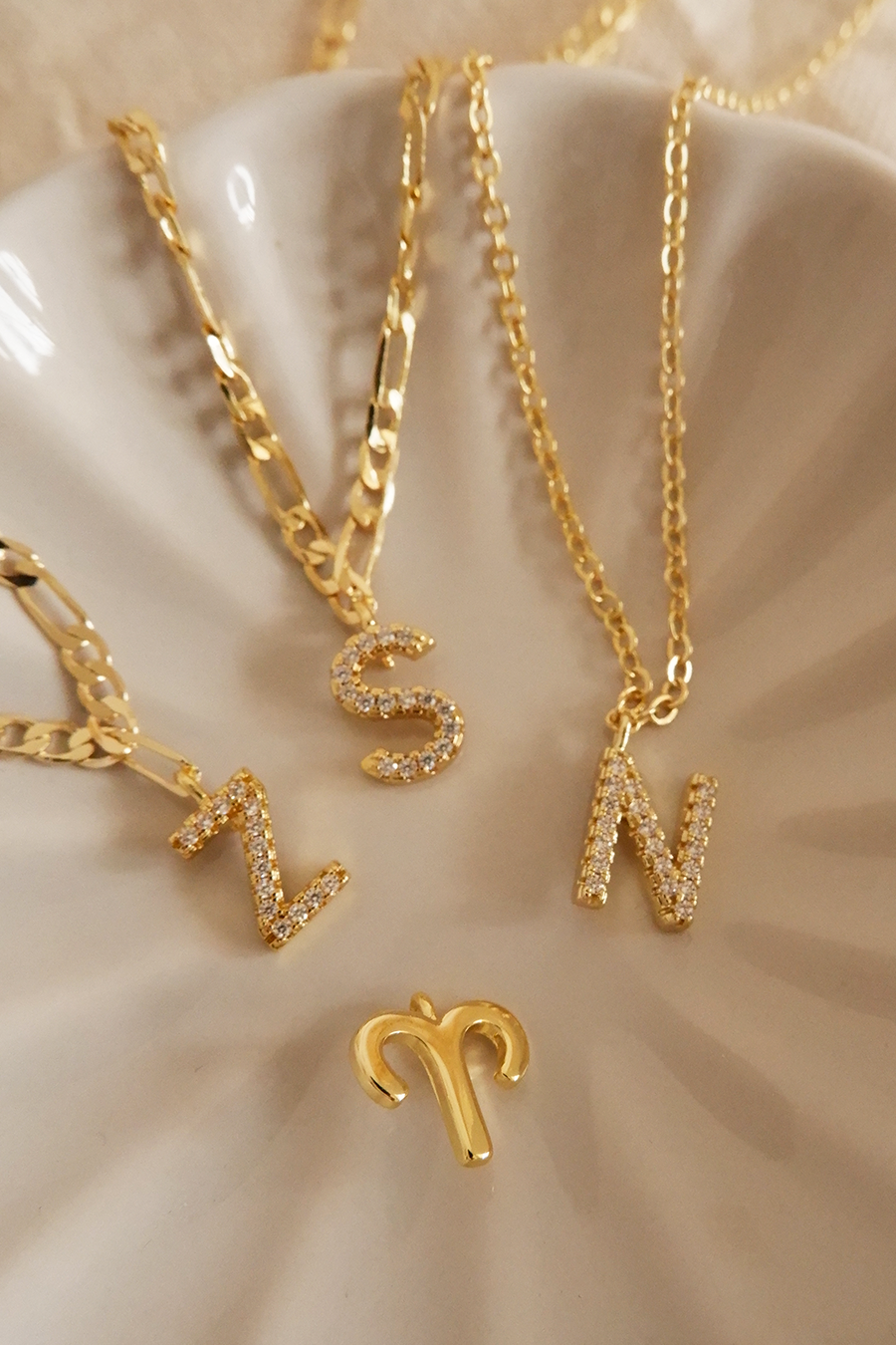 Pavé Letter charms