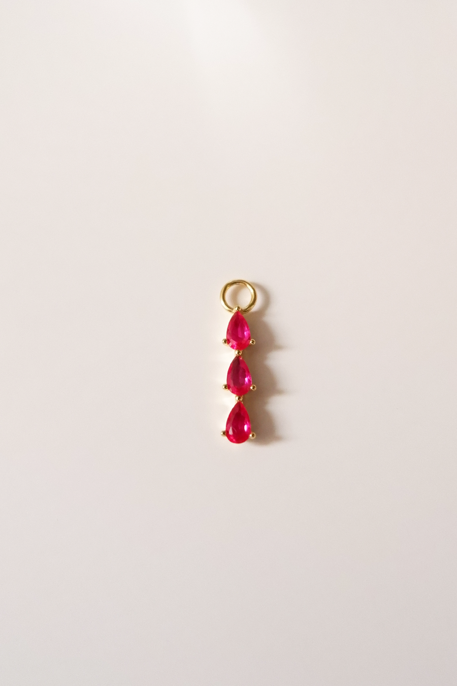 Fuchsia icicle charm
