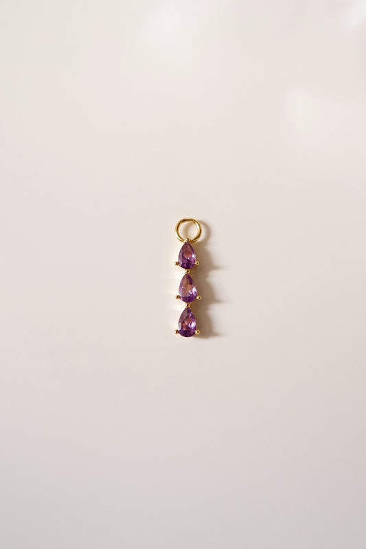 Amethyst icicle charm
