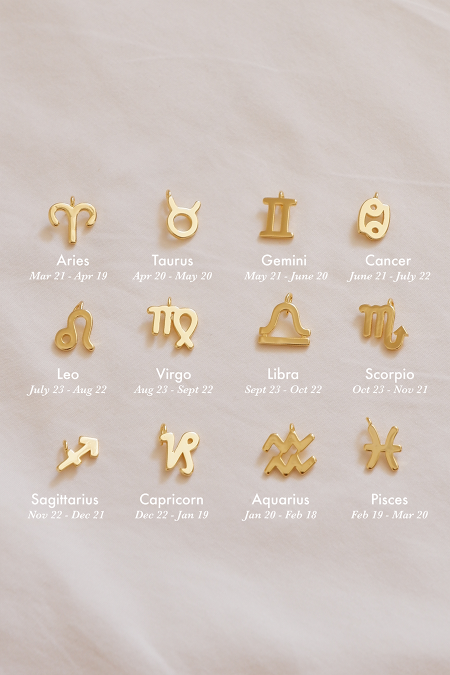 Star sign charms